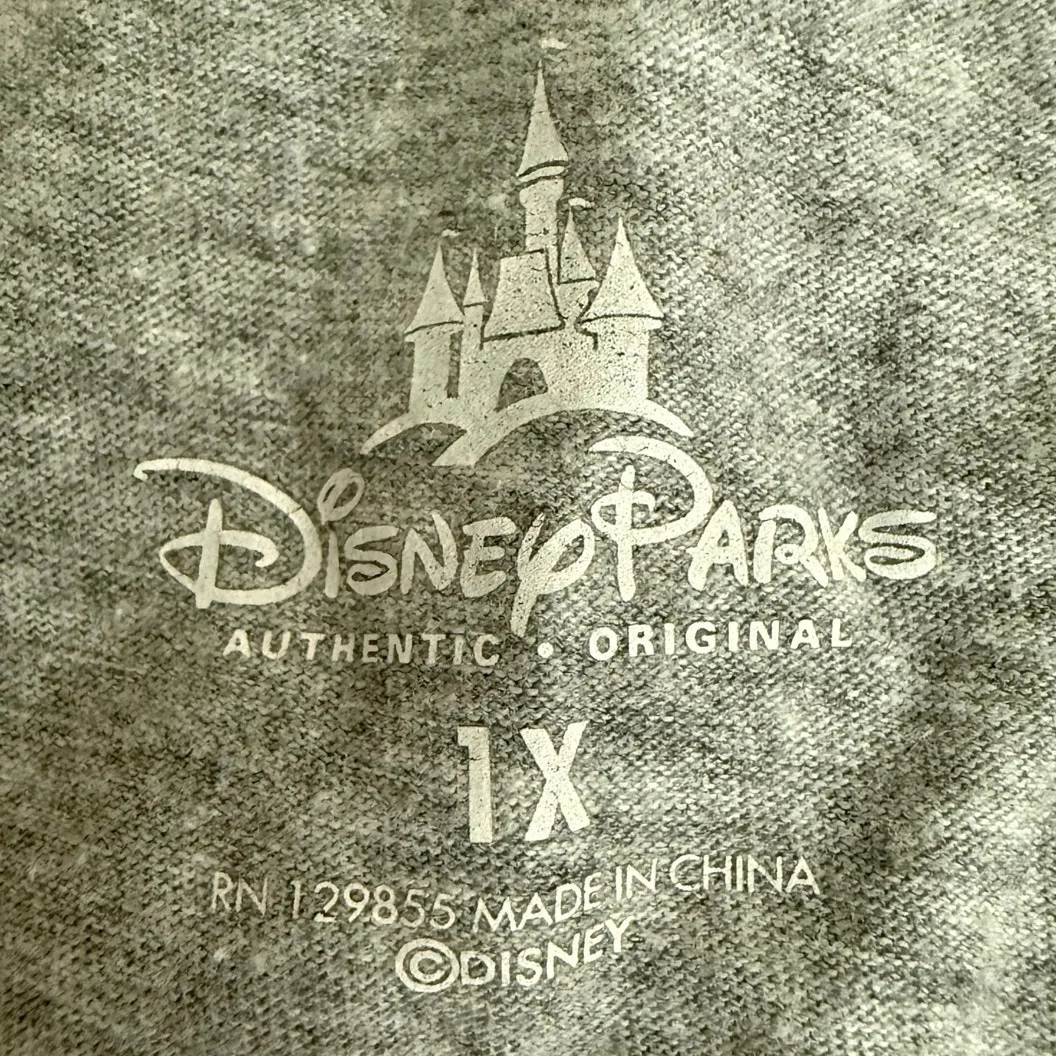 Walt Disney World Parks Womens 1X V Neck Graphic Shirt Varsity Stripes Castle - Image 4