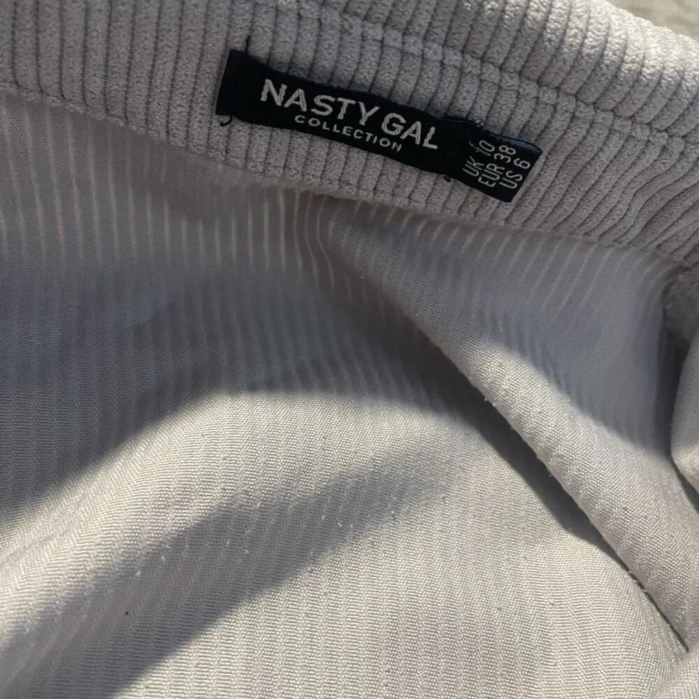 Nasty Gal Shirt Womens Sz 6 Oversized Corduroy Shacket Button Down Light Purple - Image 2