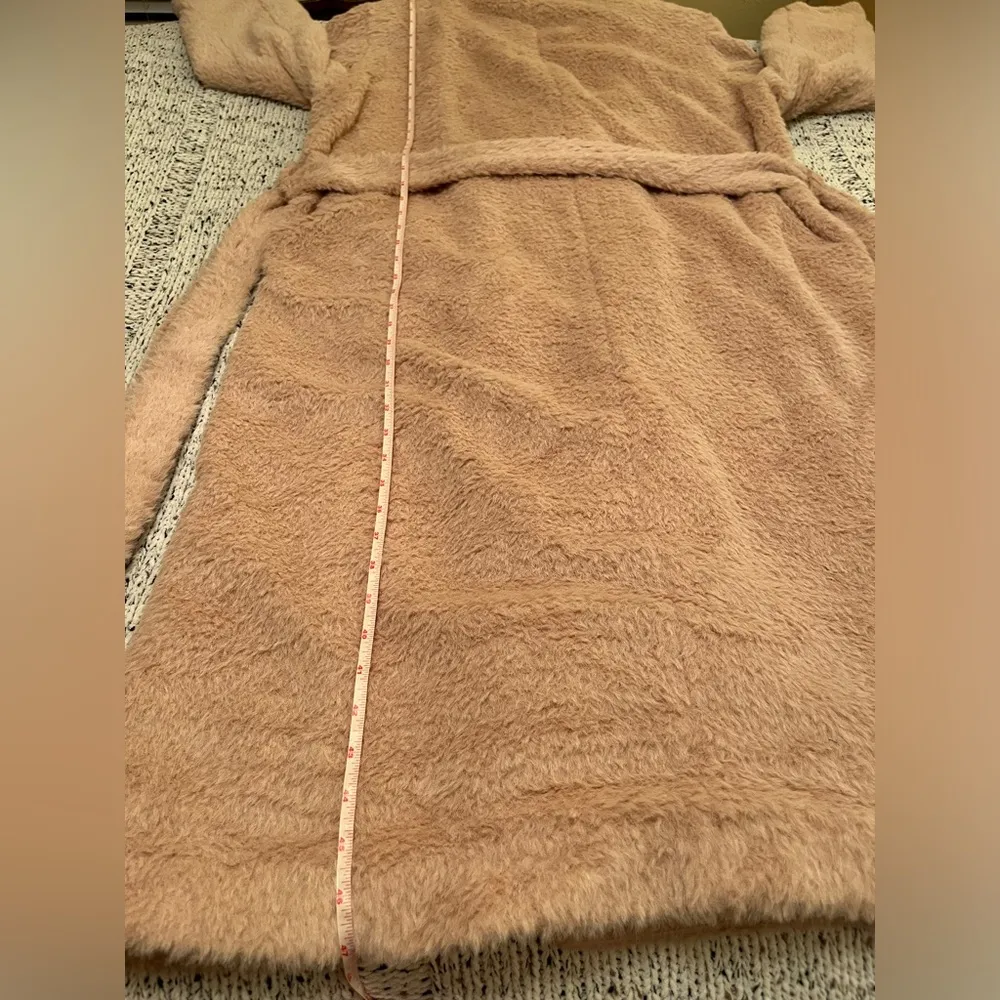 Women’s Cuff It Faux Fur Teddy Long Coat Size L, Dusty Pink, NWT - Image 9