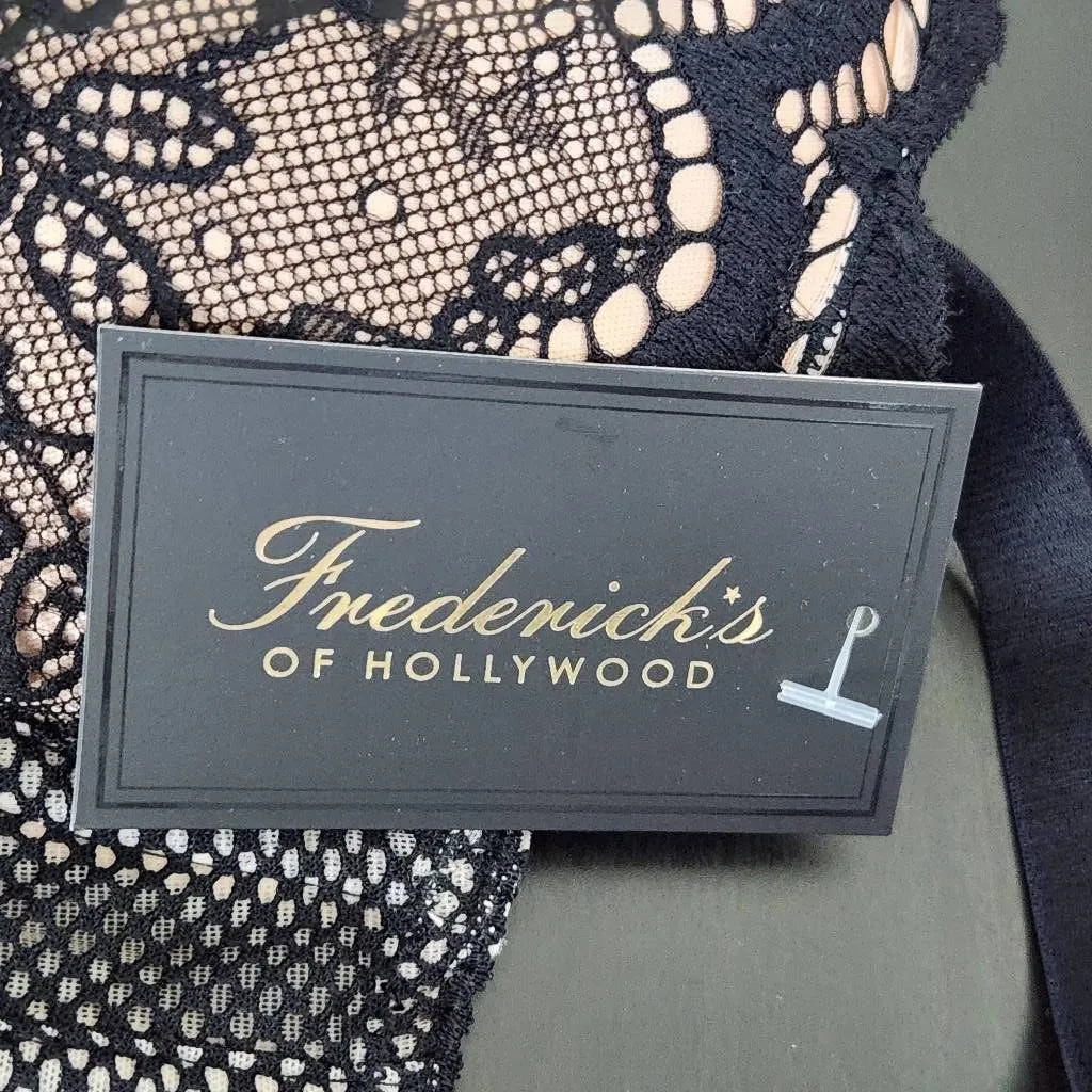 Frederick's of Hollywood Nude and Black Lace Padded Bra 32DD NWT Lingerie Shower - Image 10