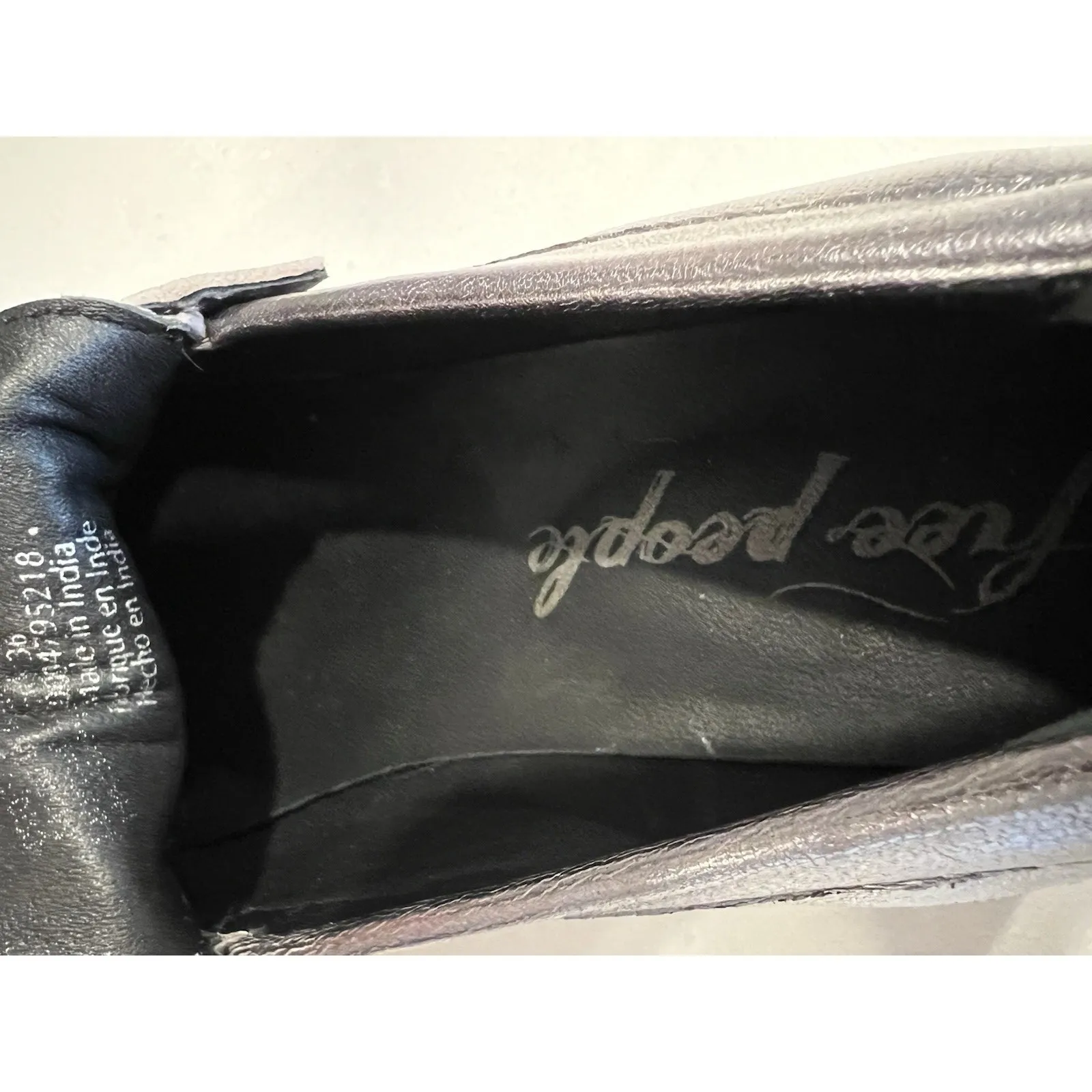 Free People Lyra Lug Sole Loafer in Black  Sz 36 (US 6) - Image 8