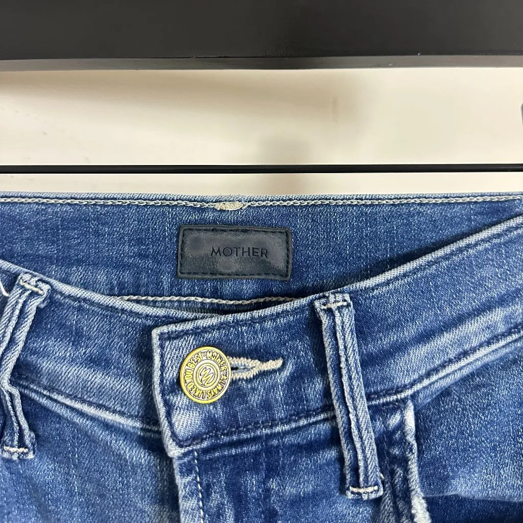 MOTHER The Hustler Ankle Jeans in Wash Wish On A Star Size US 25 Blue - Image 4
