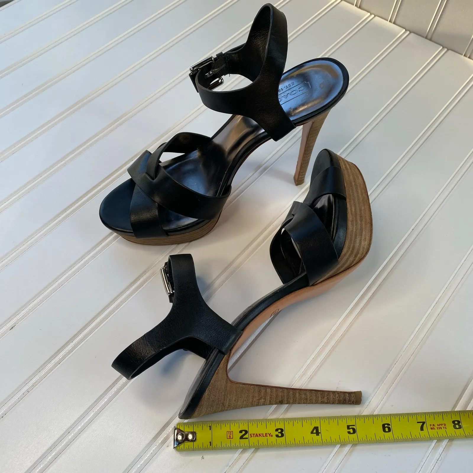 Coach Women’s Black Buckle High Heel Pumps Size 7 - Image 6