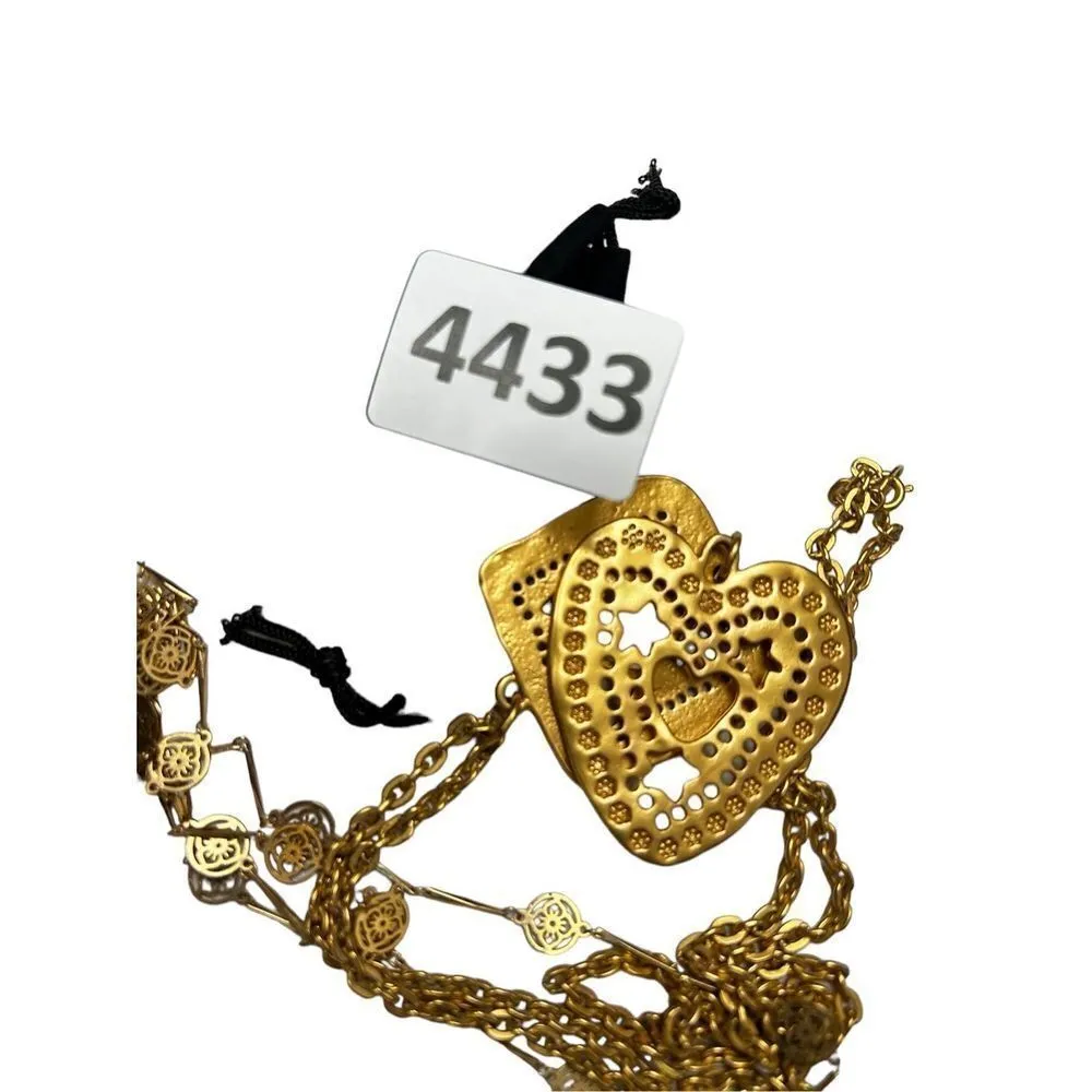 Vintage Avon two tier “American Treasure” necklace and Avon Flowerpace necklace Gold - Image 4