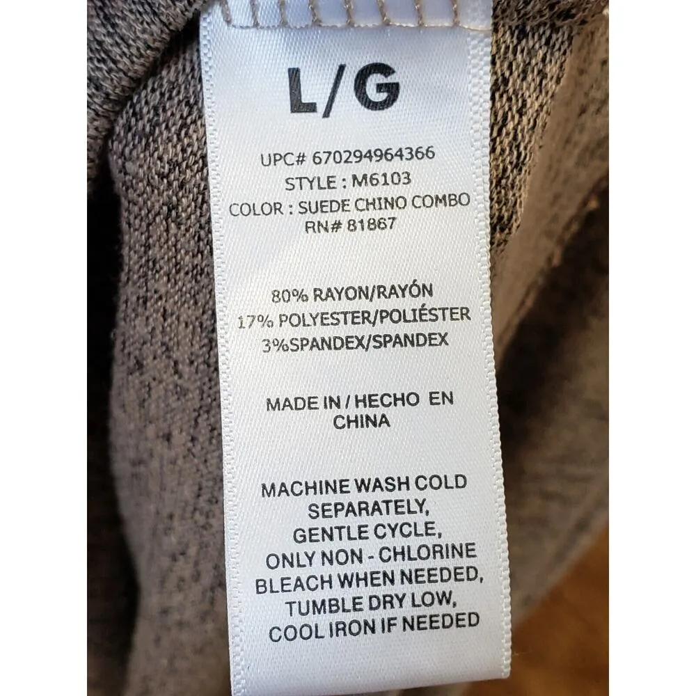 Olivia Sky Women's Brown Rayon Asymmetrical Open Wrap Sleeveless Blouse Large - Image 10