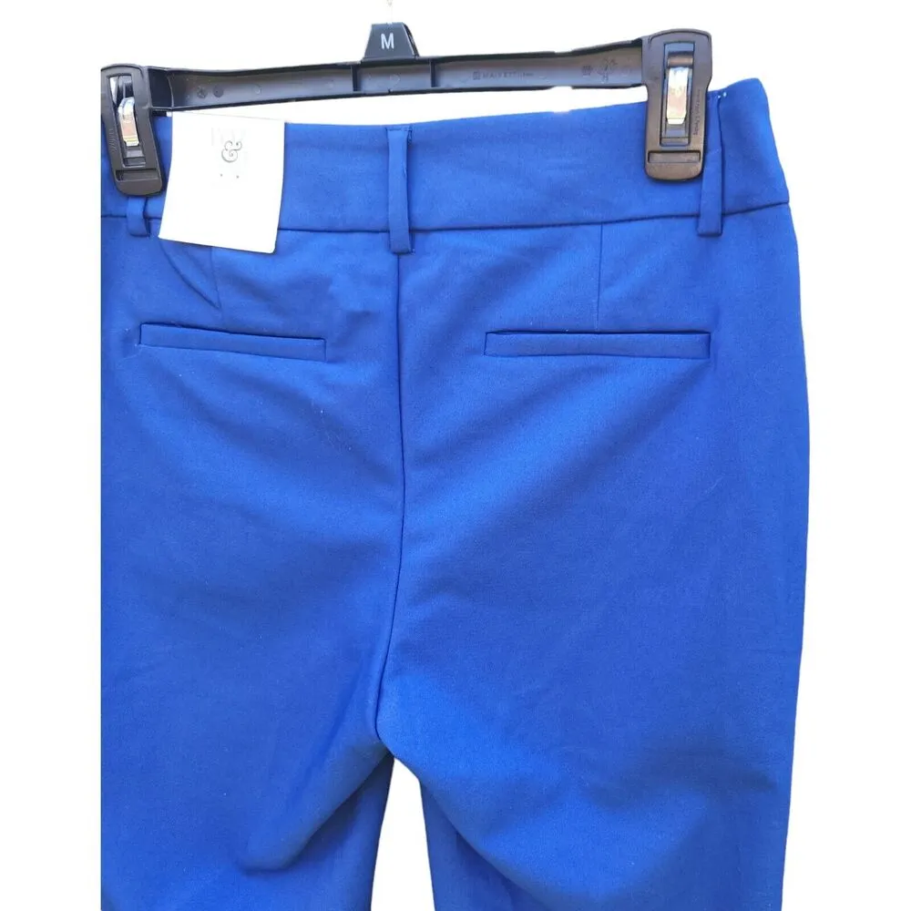 Roz & Ali Blue Signature Fit Ankle Pants Womens 4 Size-Zip Detail Pocket NWT - Image 10