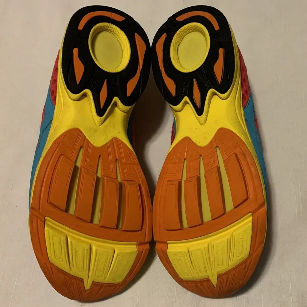 EUC Newton Gravity Athletic Running Tennis Shoes 9.5 Pink Blue Yellow 000213 - Image 7