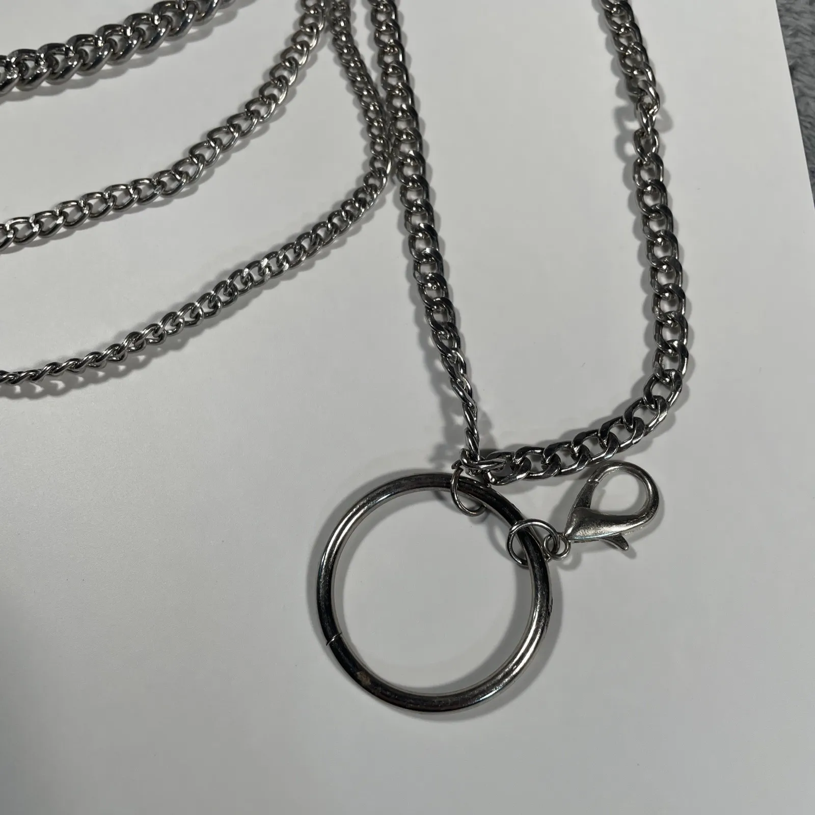 VINTAGE LOT OF Goth Collar Necklace Black Chain Choker Punk Emo Coffin Hot Topic - Image 9