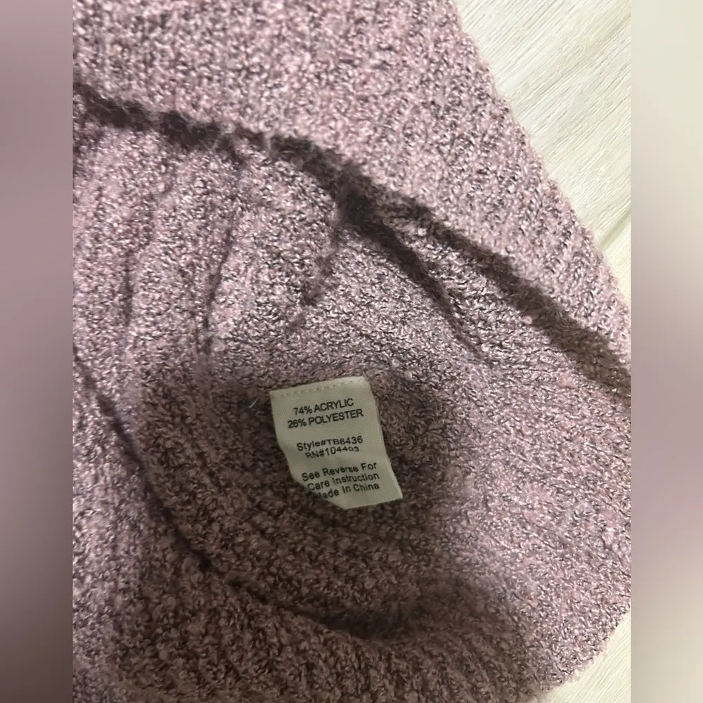 Purple Knit Tie Back Sweater - Image 3