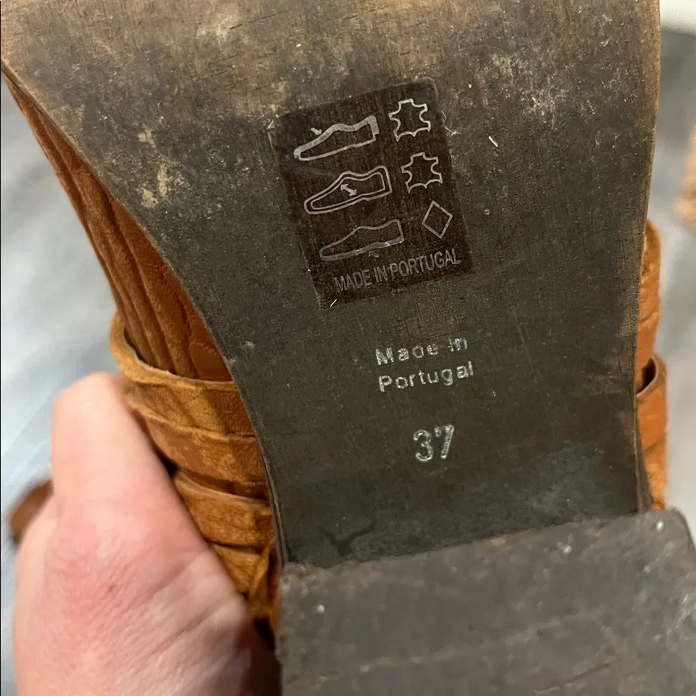 ✨ Free People Carrera Heel Boot ✧ Woven Leather Block Heel Ankle Boots ✧ 37 - Image 14