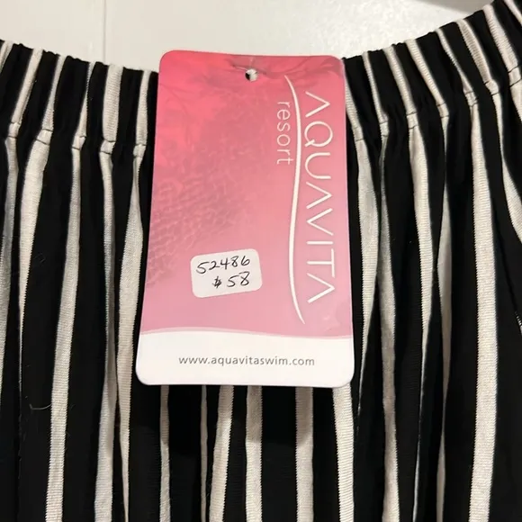 Aquavita Samira belted, striped black and white dress small medium‎ new tags - Image 3