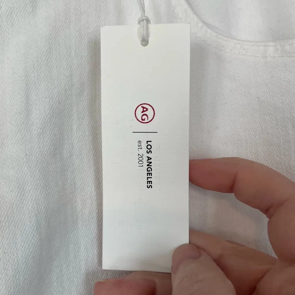 New! AG Adriano Goldschmied Prima Ankle Cigarette Leg Jeans in White - Size 31 - Image 7