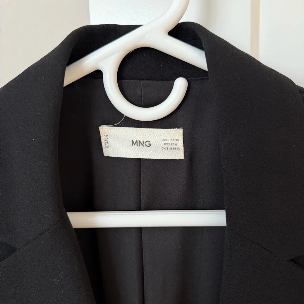 Mango  black blazer with waist tie - Image 2