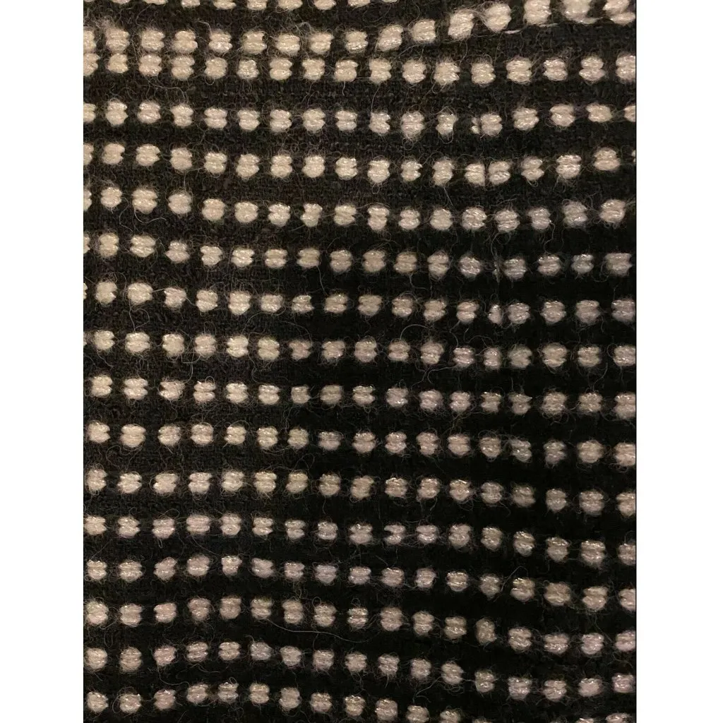 $400 Carolina Herrera 2 4 Skirt Tweed Boucle Black Wiggle Pencil Sparkle Wool - Image 3