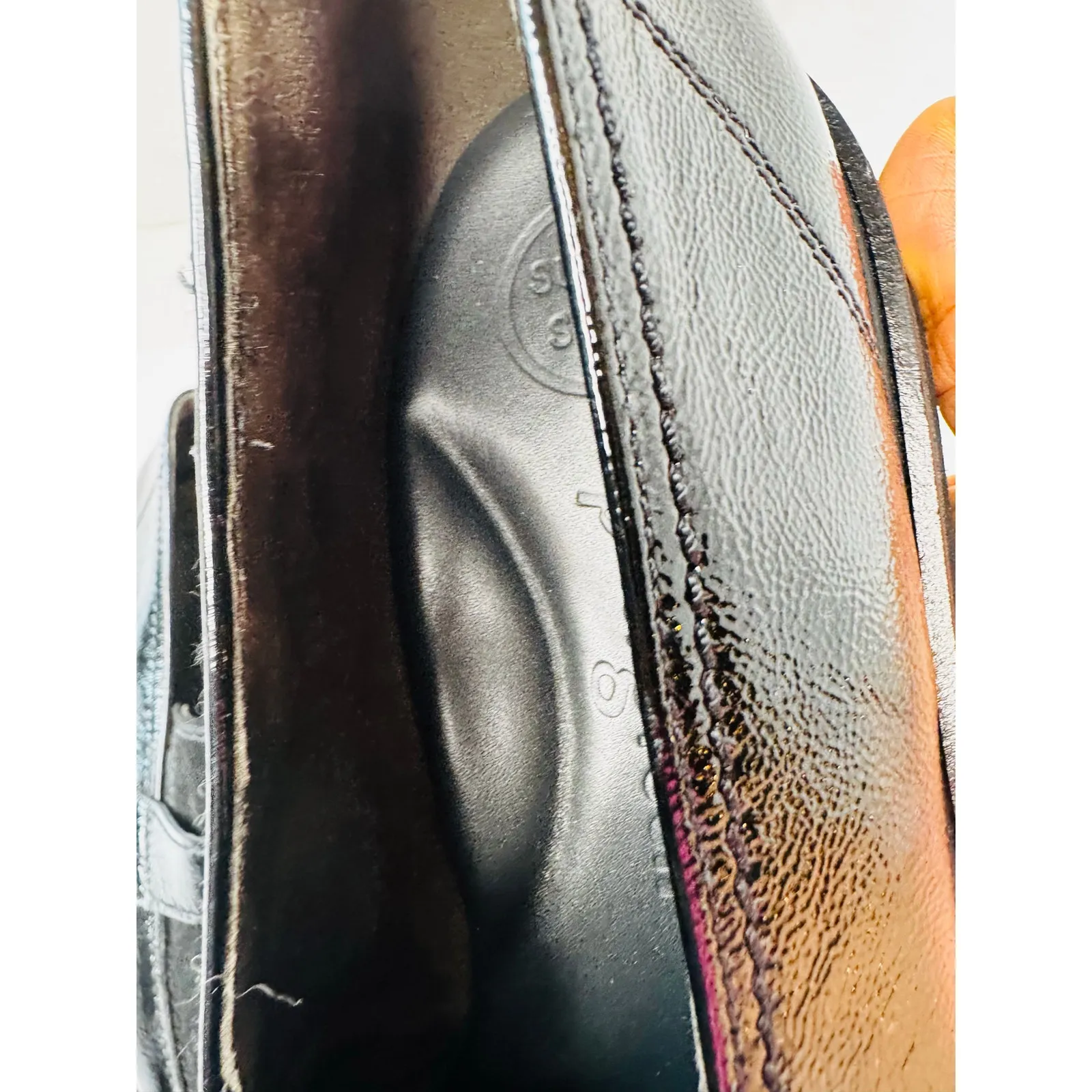 Paul Green Black patent leather & suede Urban Lug Sole Loafer UK 6.5 /US 9 - Image 9