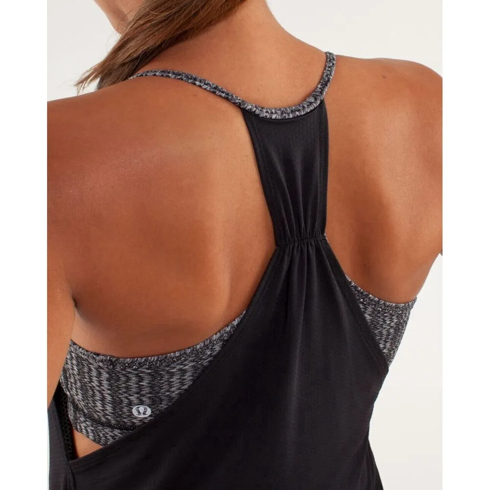 Lululemon Women’s No Limits Tank Deep Coal Ziggy Wee Grey Size 4 Athletic Top - Image 5