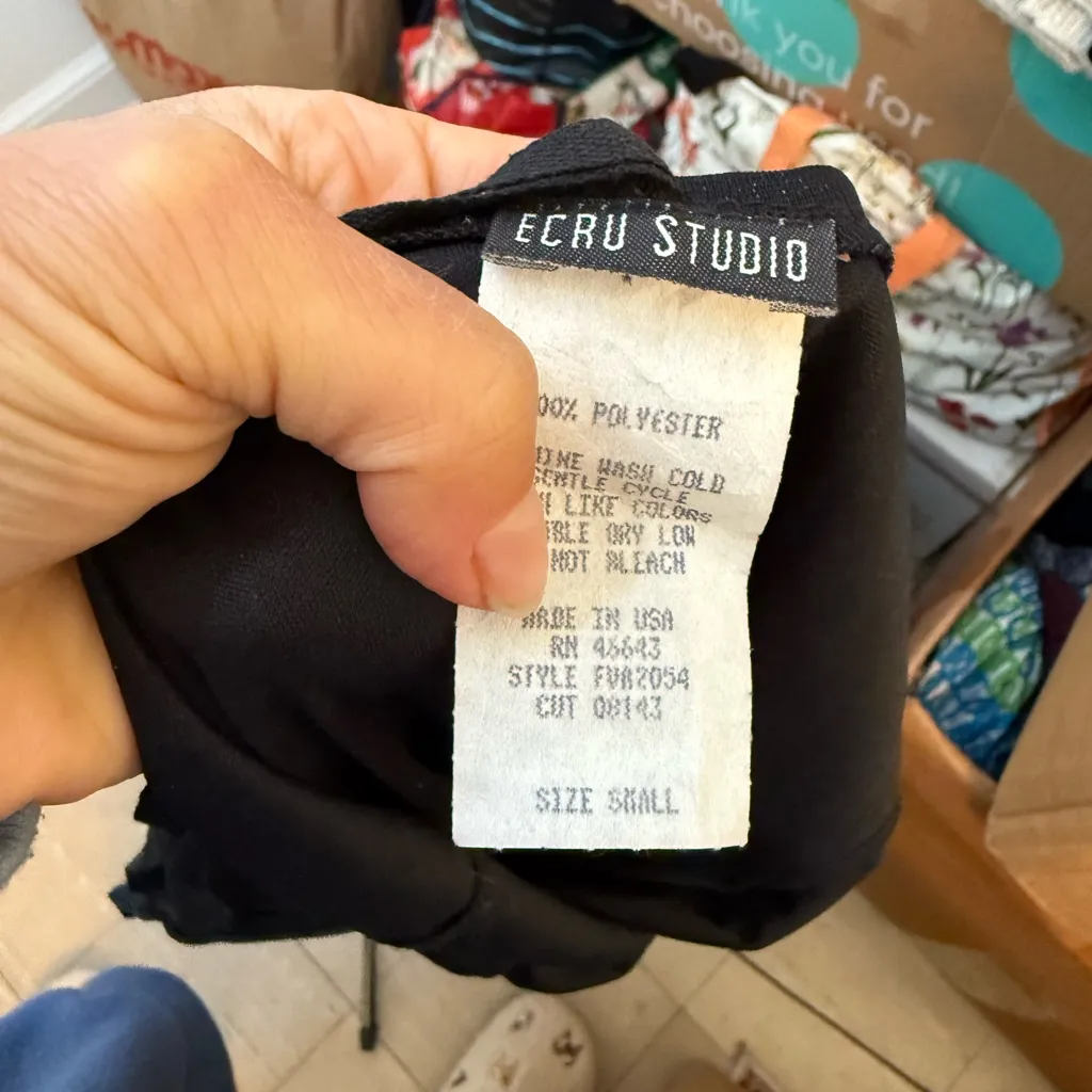 Ecru Studio Y2K Black Metallic Whimsygoth Fairy Asymmetrical Halter Dress - Image 3