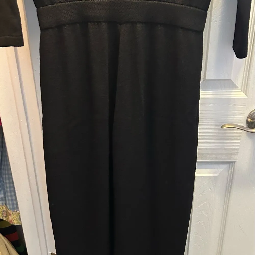 Vintage St. John 8/M Santana Knit Black Jumpsuit Long Sleeve Women Pockets - Image 5