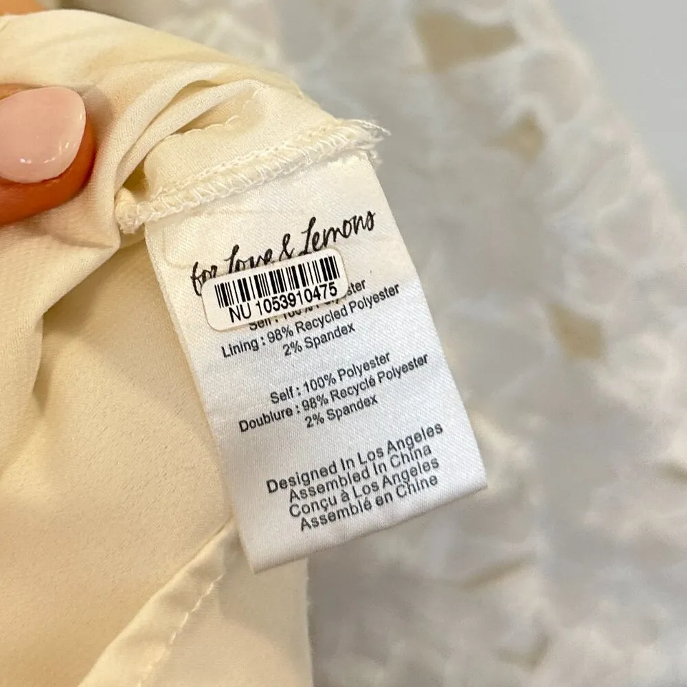 FOR LOVE & LEMONS Leighton Mini Dress in White Size XX-Small - Image 9