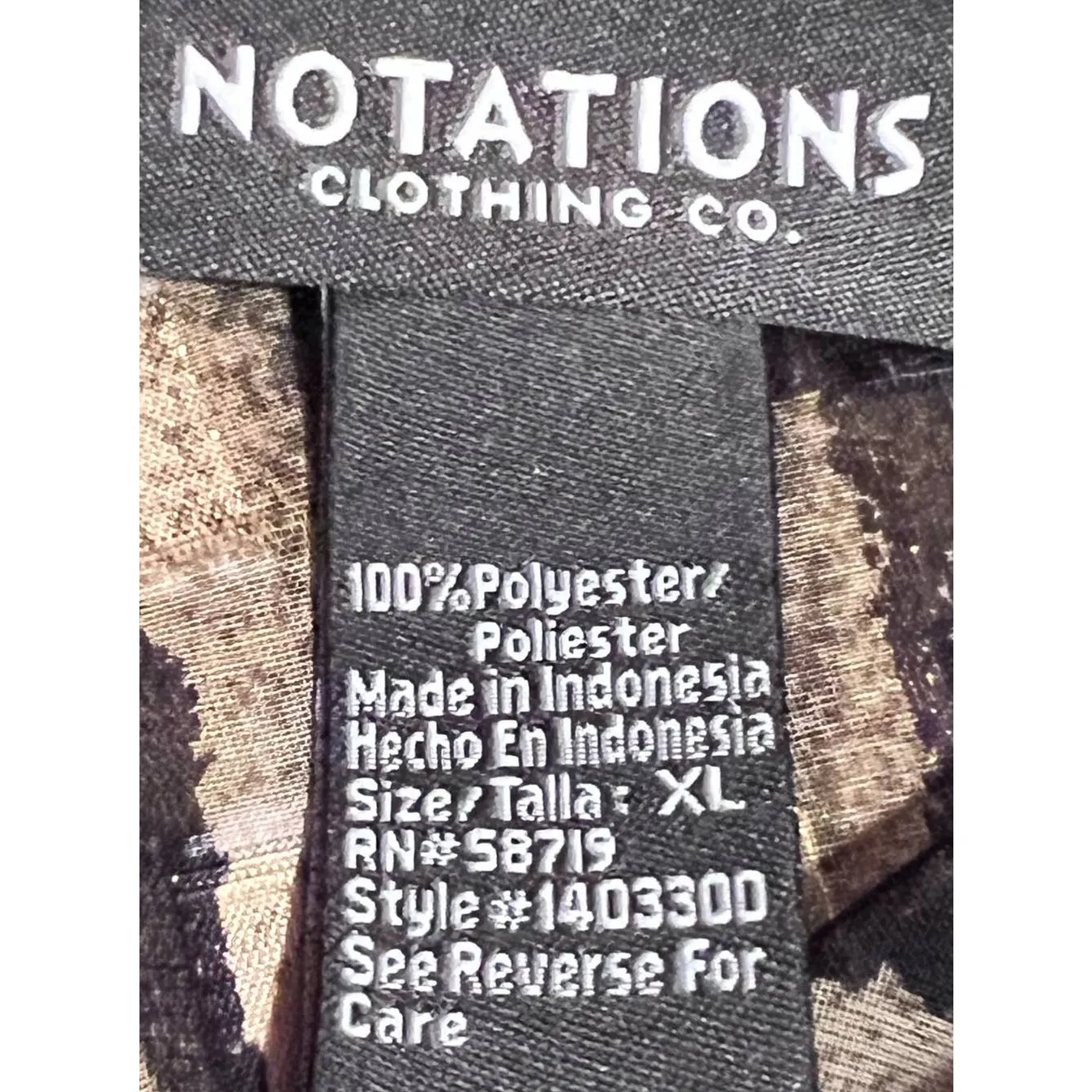 Notations Women's‎ Black Gold Sparkle Long Sleeve Button Front Blouse Size XL - Image 3