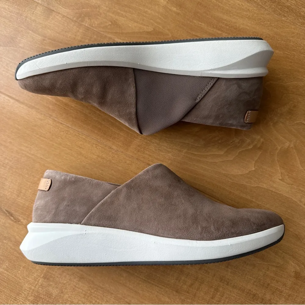 Clarks Womens Un Rio Rise Loafer, Pebble Suede, Slip On Sneaker, Size 8.5 - Image 4