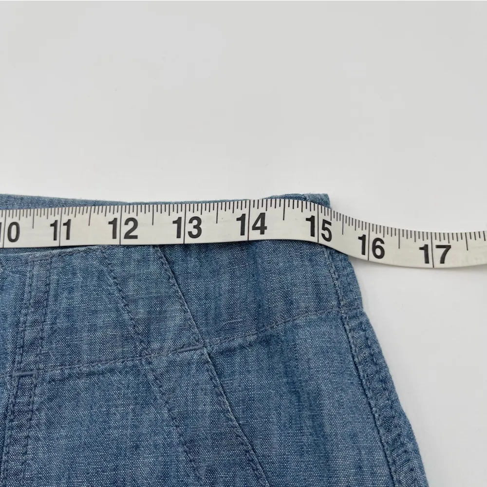 Gap Size 4 Wide Leg High Rise Chambray Pants Cotton Lightweight Beach Casual - Image 11