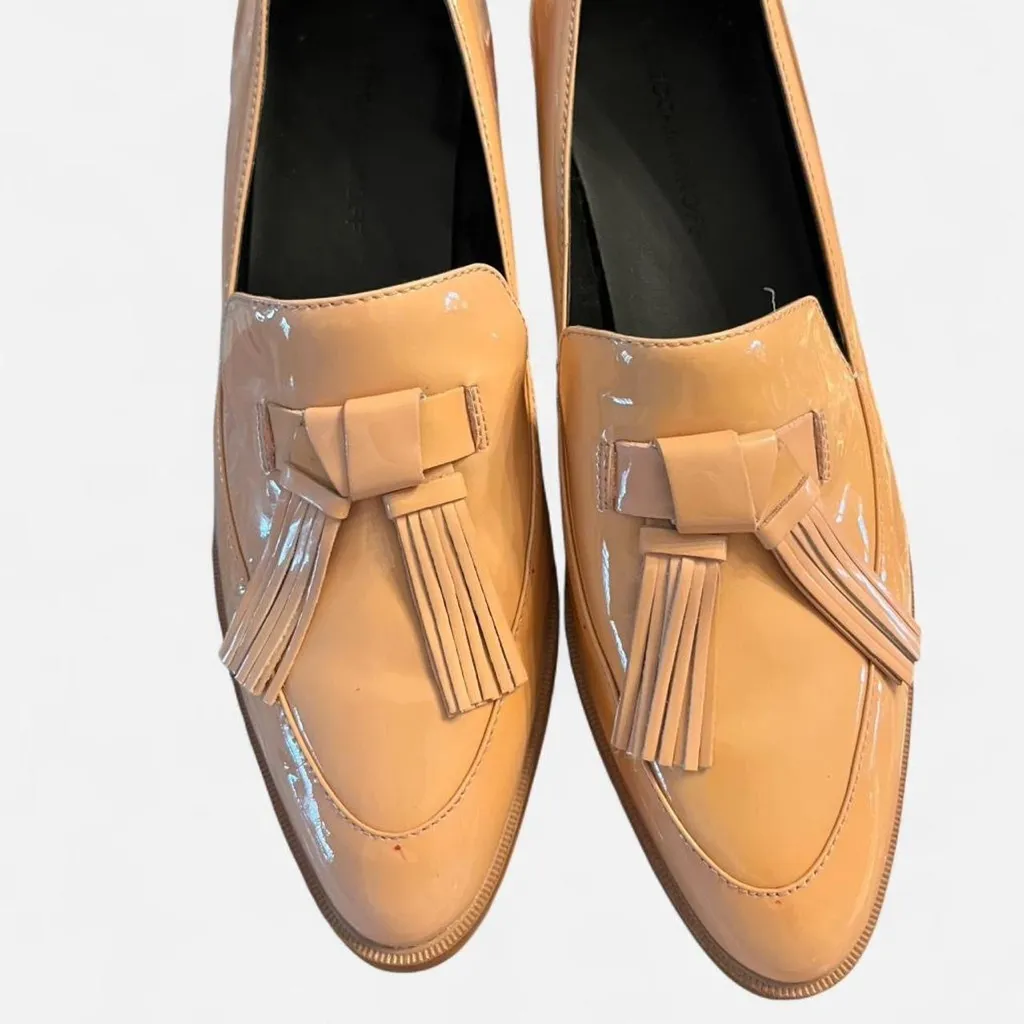 Rebecca Minkoff Glossy Beige Edie Tassel Loafers size 8 - Image 2