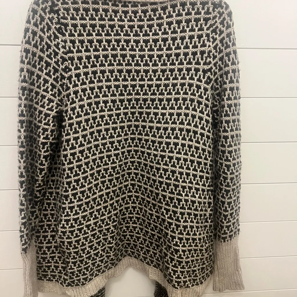 Ellen Tracy Women’s Long Sleeve Tan & Black Cardigan Sweater‎ Sz: XLarge - Image 4