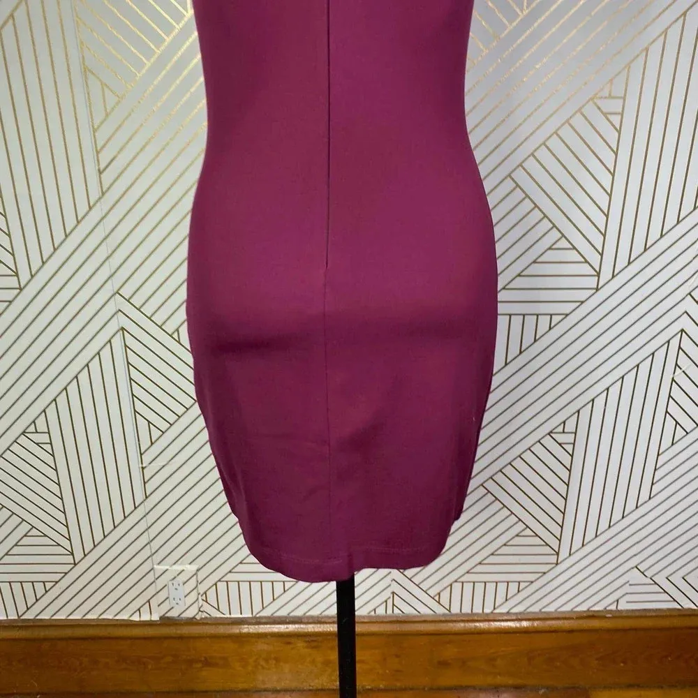 Aritzia Babaton Louie Dress Shift‎ Sheath Mini Magenta Maroon Red Size US 4 - Image 10