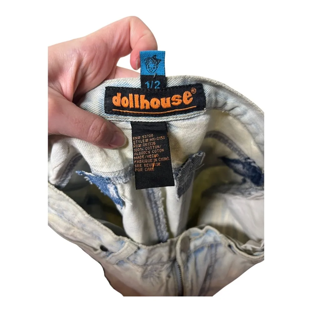 Vtg Y2K Dollhouse Cotton Low Rise Beaded Jeans - Image 2