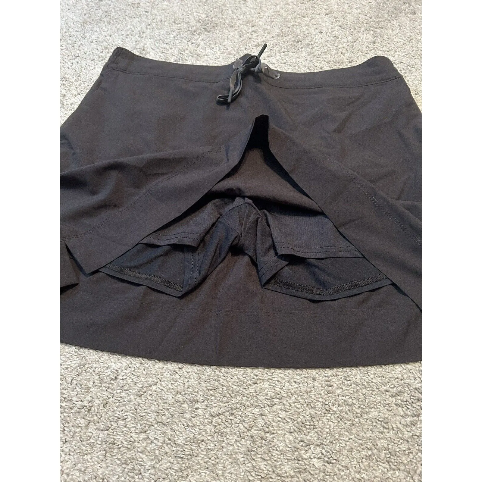 Speedo Skort Womens Small Black Shorts‎ Skirt Stretch Pockets Tennis Golf Swim L - Image 3