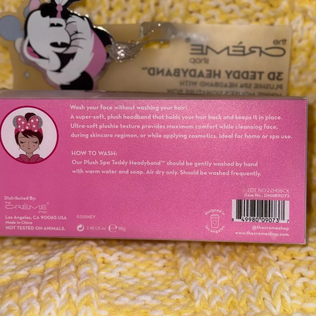The Crème Shop Minnie Mouse Pink and Silver 3D Teddy Headband - Image 3