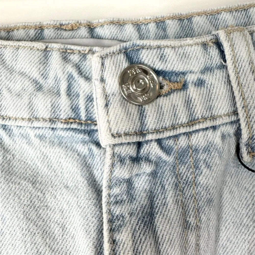 ZARA Skirt Womens Large Denim Midi Light Wash Slit🩵 - Image 7