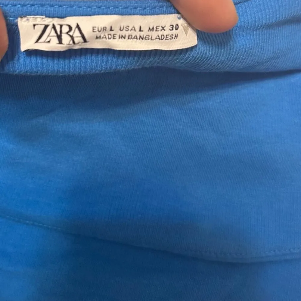 Strapless Bandeau Top in Blue - Image 5