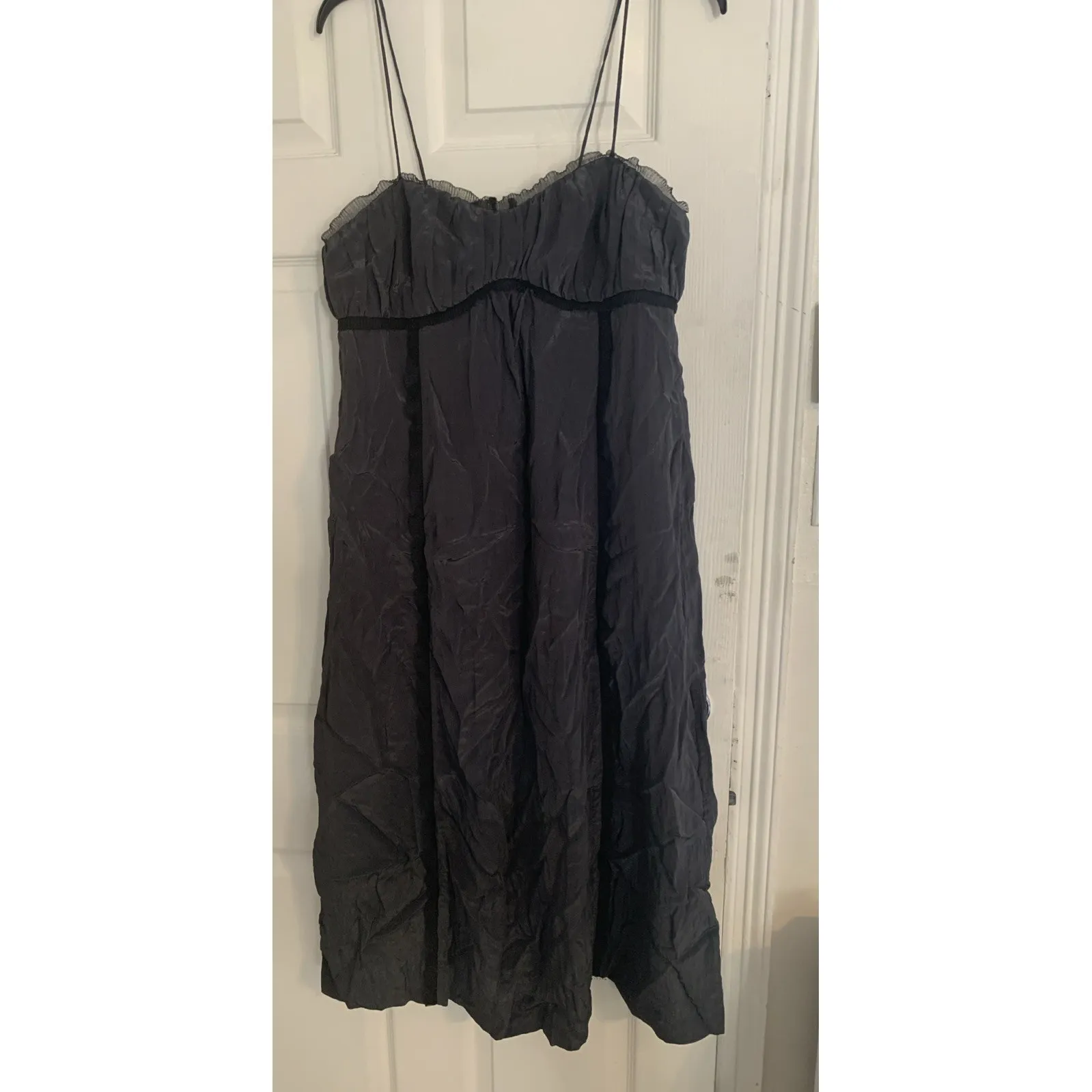 Ganni midi Shiny tech strap Dress Size 42 Gray  Viscose - Image 2