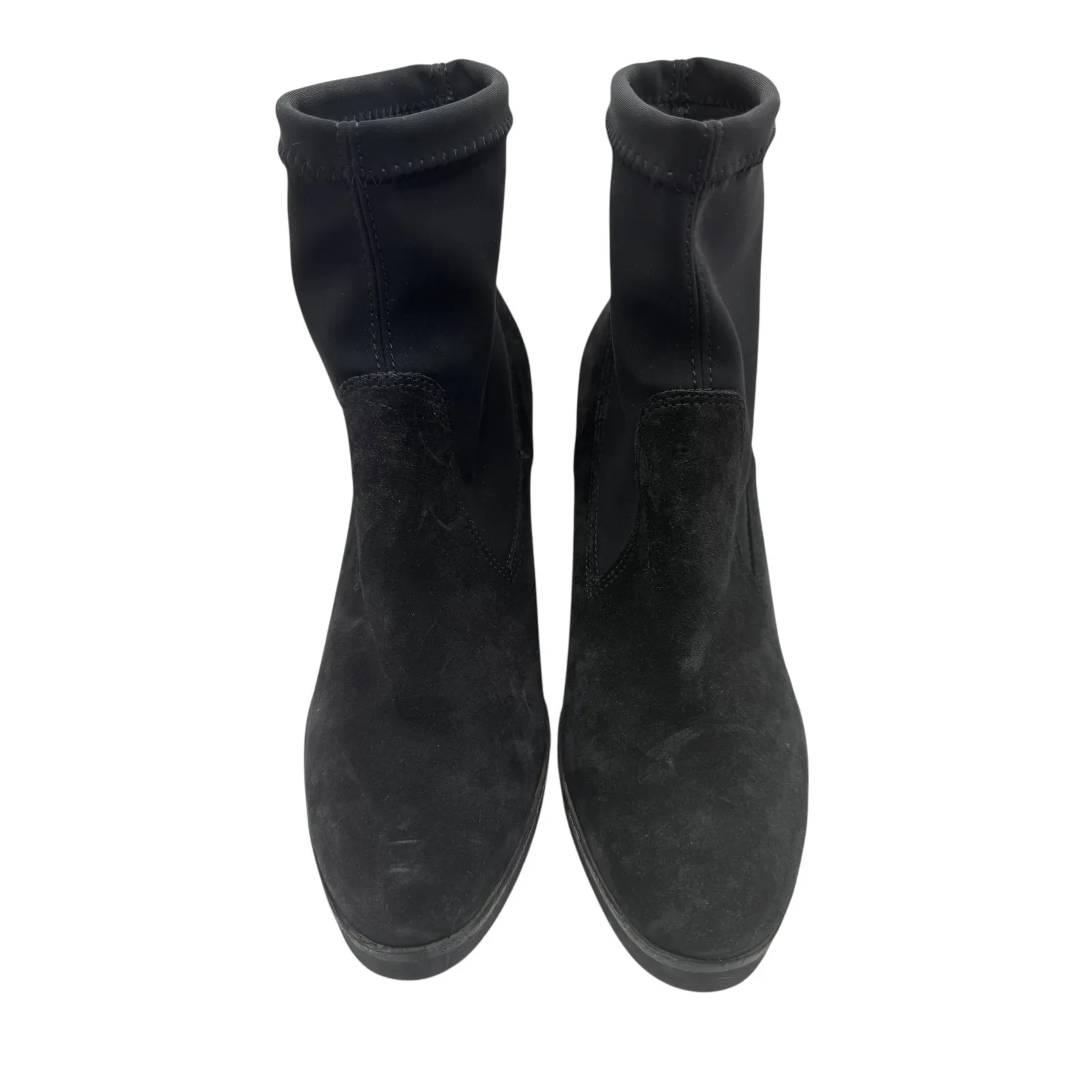 Paul Green Shoes Women 6.5 Black Suede Arden Platform Sock Ankle Heeled Boots - Image 3