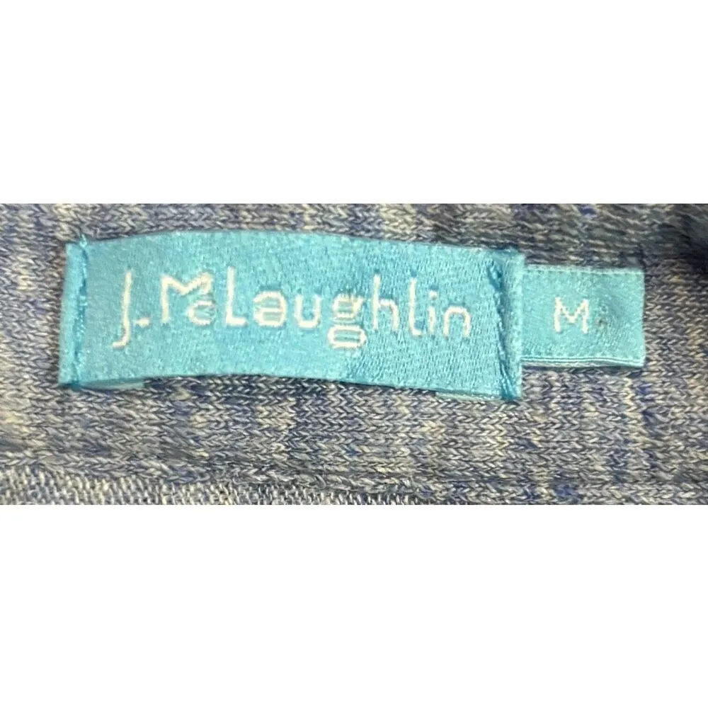 J McLaughlin Top Size Medium Short Sleeve Blue Minimalist Everyday Casual Simple - Image 6
