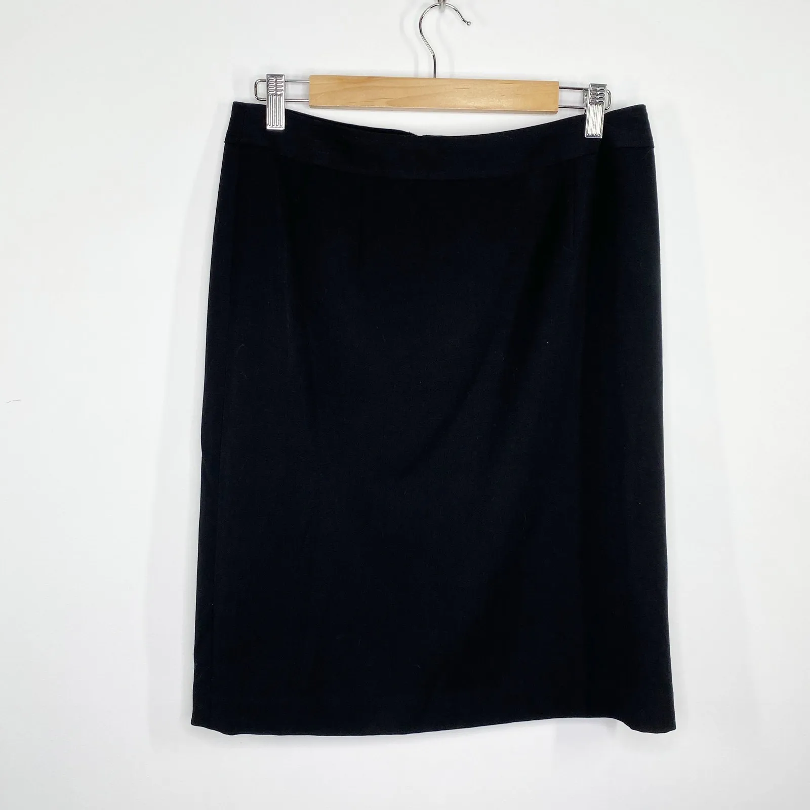 Atelier Luxe Skirt Women 6 Black Knee Length Polyester Viscose Office Career - Image 5