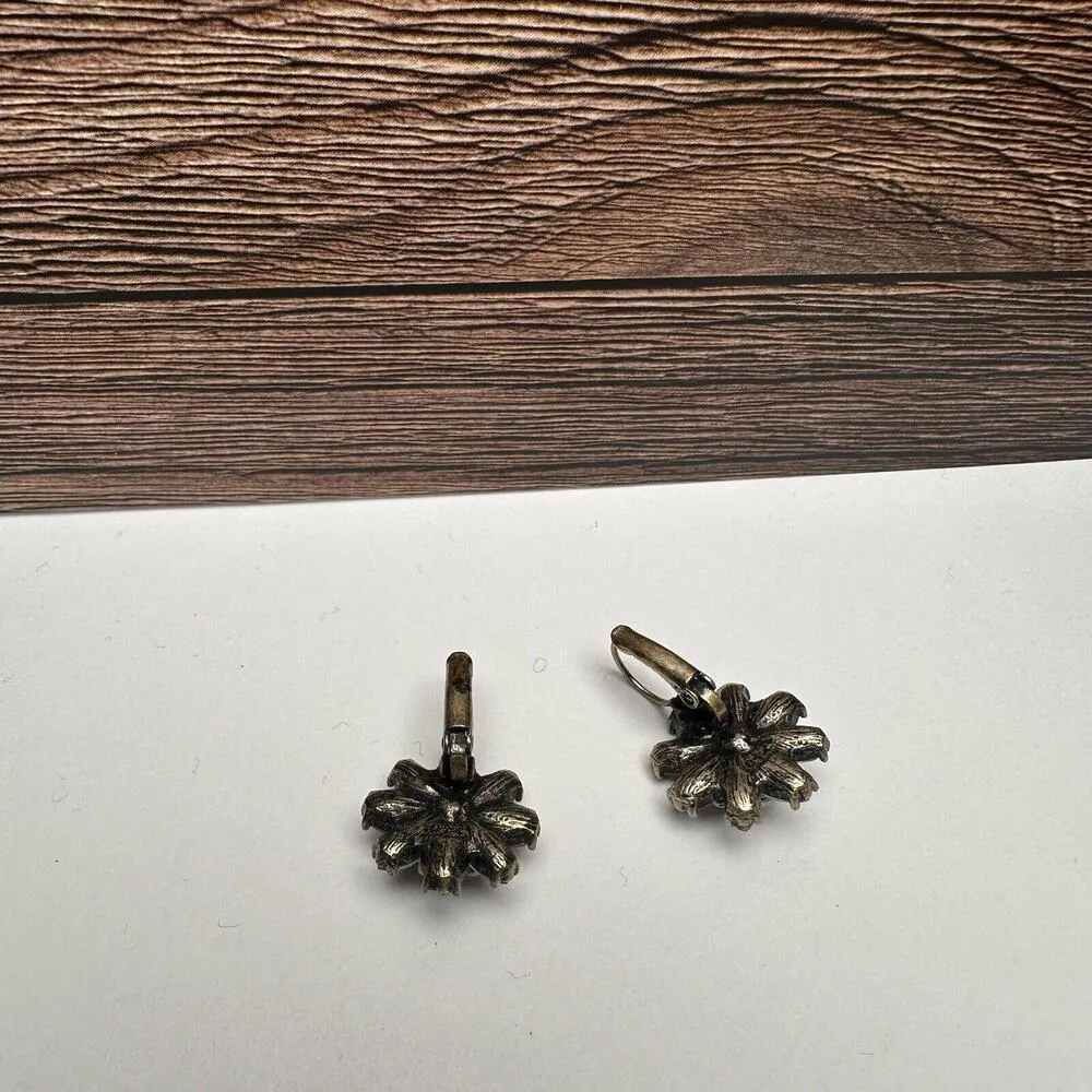 Chloe & Isabel Mirabelle Crystal Flower Drop Earrings - Image 2