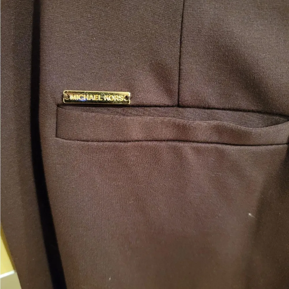 Michael Kors Basics Brown Pants GOLD
Accents Women Size Large W/Pockets - Image 4