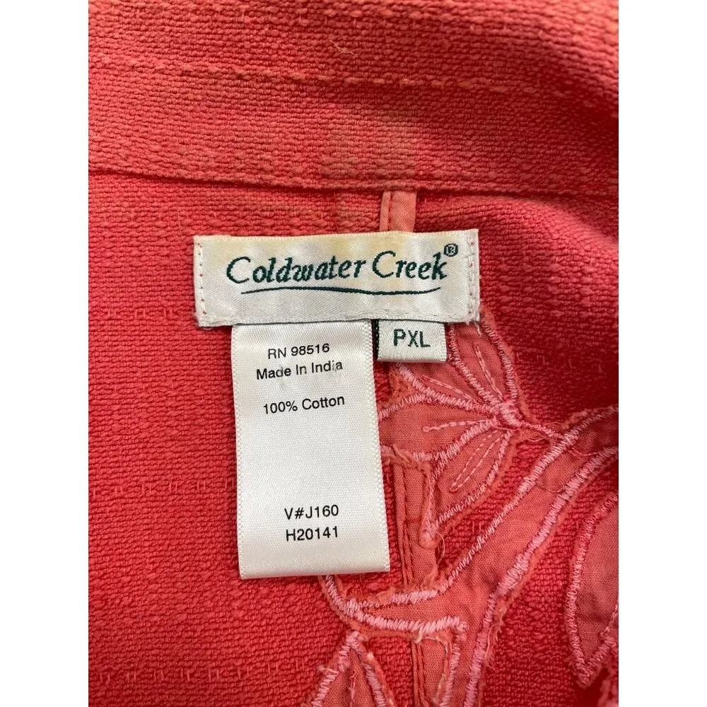 Coldwater Creek Womens Coral Jacket Size PXL SKU 1447 - Image 3