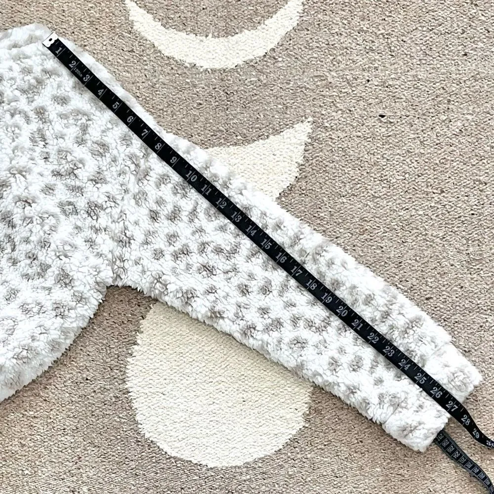 Thread & Supply White Leopard Sherpa Fleece Pullover Medium - Image 5