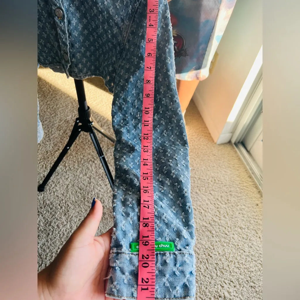 CHUU cropped denim jacket Blue Size undefined - Image 6