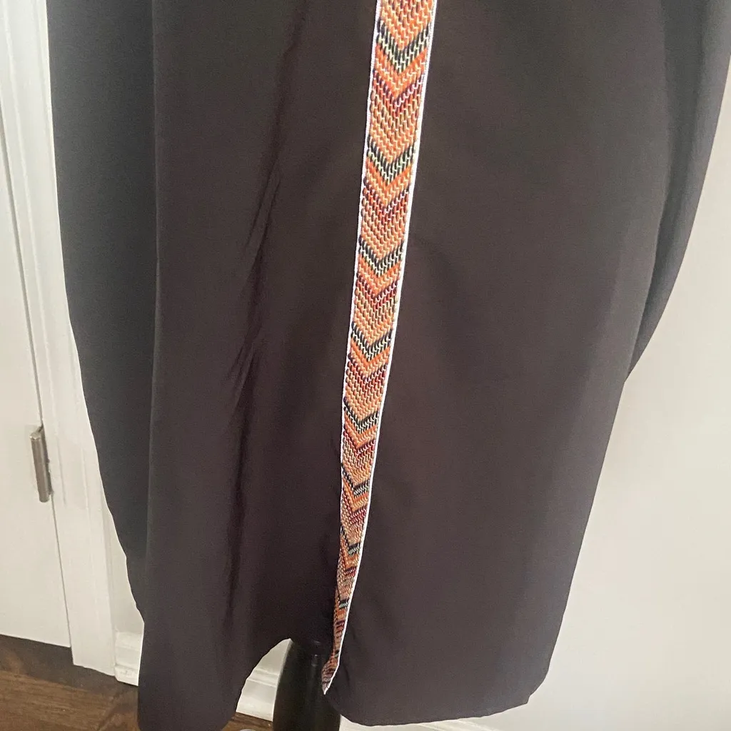 SHEIN Black Midi Dress with Colorful Chevron Detail - Image 3