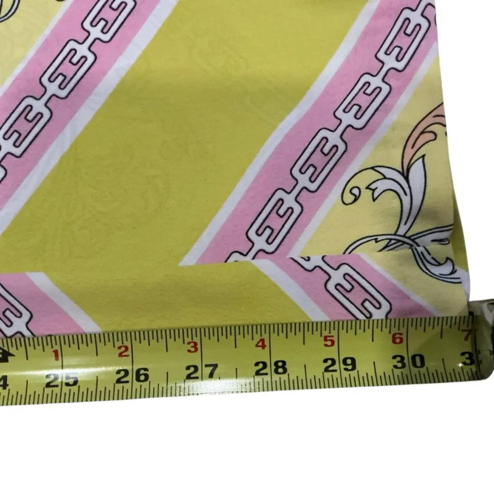 Vintage forever 21 lime pink floral paisley high waist wide leg palazzo pants - Image 5