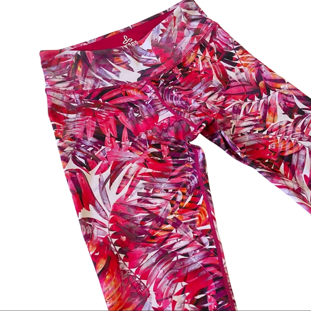Prana Roxanne Crop Leggings Cosmo Pink Paradise Print  S - Image 6