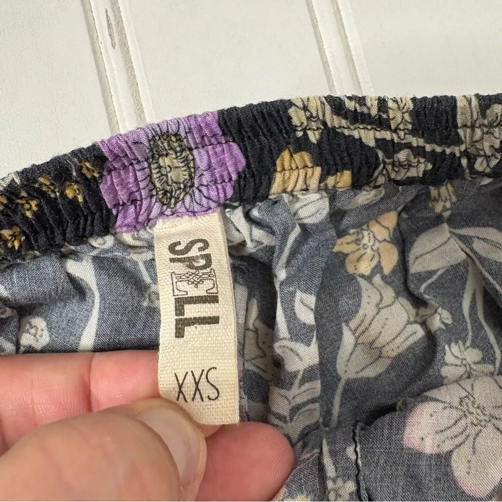 Spell & The Gypsy Womens Pants Joggers XXS Sayulita Black Floral - Image 11