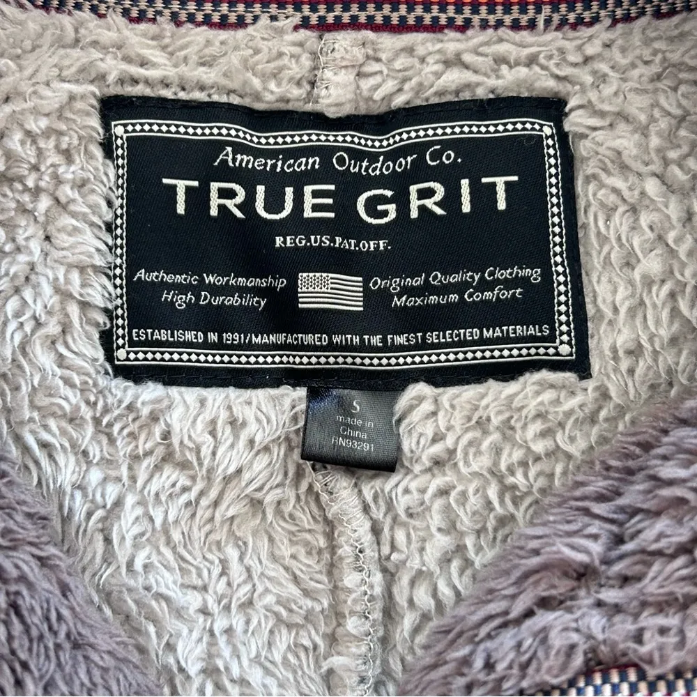 True Grit ~ Pebble Pile 1/4 Zip Tan Plush Pullover Jacket ~ Size Small ~ I - Image 8