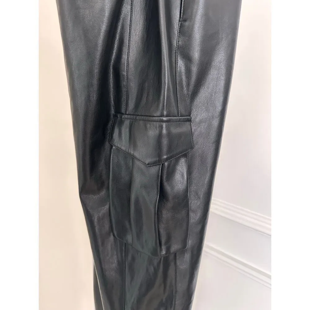 Generation Love Vegan Leather Cargo Jogger Black size XS - Image 6