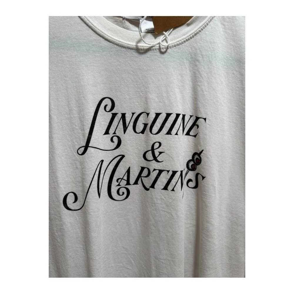 Project Social T Linguini & Martinis Graphic Tee in Vintage White Large/XL NWT - Image 4